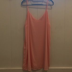 Pink spaghetti dress